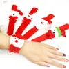 Decorações de Festa de Natal Pulseira Luminosa de Bater Papai Noel Boneco de Neve Rena Decoração de Pulso