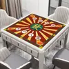 Tapete de Mesa de Mahjong Espessado à Prova de Som Quadrado Manta Silenciosa para Xadrez e Cartas Poker Nove Resistente ao Desgaste Antiderrapante Esfregamento de Mãos Toalha de Mesa