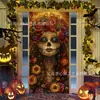 Exclusivo transfronterizo, popular serie de cortinas para puerta de Halloween con impresiones de alta definición de fantasmas, calabazas y vampiros - decoraciones festivas para tu puerta