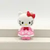 Criativo Desenho Animado Gato KT Esportes Troca de Roupa Hello Kitty Chaveiro Pingente Figura de Borracha Macia Pingente de Bolsa Em Estoque