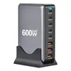 Carregador de Mesa Transfronteiriço de Alta Potência 600W de Nitreto de Gálio Pd Carregamento Rápido Multi-Porta USB Carregamento Rápido para Celular para Apple