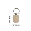 Llavero de Madera de Haya Colgante Creativo Grabado Láser Personalizado Impresión Tallado Venta al por Mayor en Stock Anillo para Llaves de Madera Maciza