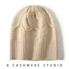 Cachecol 2025 Outono e Inverno Novo Feminino Elegante Cor Pura Exterior Quente Moda Casual Punho Ribana Gorro de Tricô