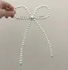 Elegante Pinza para el Cabello con Lazo de Perlas Estilo Francés para Mujer, Elegante Pinza Superior, Pinza de Resorte para la Parte Posterior de la Cabeza, Accesorio de Cabello de Alta Gama