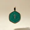 Colar de Liga Leve Ártica Design de Nicho Feminino Nova Cor Esmalte Gota de Óleo Cruz Colar Corrente para Suéter