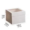 En Stock Transfronterizo Amazon Caja Blanca para Pastel de Cumpleaños con Ventana Blanca 10 pulgadas 12 pulgadas Empaque para Postre Tiramisú