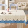 Mantel estilo crema, impermeable y a prueba de aceite, no necesita lavado, nuevo modelo 2025, tapete para mesa de comedor, lujo ligero, sensación de alta gama, mantel para mesa de centro estilo Ins