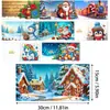 Tarjetas de Felicitación Navideñas Populares Transfronterizas Multiserie Hechas a Mano con Diamantes Juego de 9 Piezas con Sobres Pegatina de Diamante Dibujos Animados Juego de 6 Piezas