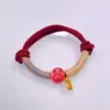 Doze Signos do Zodíaco Pulseiras de Cinábrio Genuíno de Alta Qualidade Tecidas à Mão, Cinábrio de Alto Teor Atacado