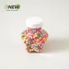 Garrafa Plástica de Grau Alimentício para Pet 75ml Estrela de Cinco Pontas, Garrafa Plástica Transparente de Pequena Capacidade, Garrafa para Bebida, Doce Arco-Íris, Biscoito