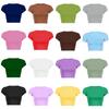 Camiseta Básica Corta de Color Sólido para Mujer Europea y Americana, Expuesta del Ombligo, Manga Corta, Cuello Redondo, Manga Corta, Camiseta Superior Dopamine Sisters