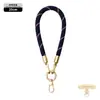 Cordón de alta gama original para teléfono móvil de 8 MM resistente para colgar en el cuello ajustable para exteriores anti-pérdida cuerda trenzada para muñeca dorada