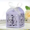 Caja de Dulces para Boda Cortada a Láser en Forma de Corazón de Amazon Serie Morada Caja de Dulces de Chocolate Fábrica En Stock