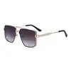 1921 Gafas de Sol Metálicas de Doble Puente Cuadradas Grandes para PC Comercio Electrónico Transfronterizo Comercio Exterior Moda Amazon Uv400