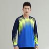 Camiseta de manga larga para bádminton de Otoño e Invierno, uniforme para hombre y mujer, camiseta de equipo de secado rápido, traje de uniforme de tenis de mesa para niños, impresión