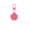 Chaveiro em U de Flores e Frutas Pingente de Borracha Macia PVC Charme Criativo para Bolsa Chaveiro de Desenho Animado Pequeno Presente"