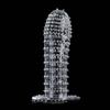 Juego de dientes de lobo, juego de cristales convexos Burr, palillo de dientes de lobo alargado y atrevido para hombres, productos sexuales para adultos