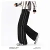 Pantalones Deportivos Sueltos con Raya Lateral para Hombre de Calle, Pantalones Casuales, Nueva Tendencia de Primavera y Otoño Marca Simple Pantalones de Pierna Ancha