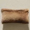 Capa de Almofada de Sofá de Pelúcia Leve de Luxo Sem Enchimento Modelo de Quarto de Hotel Almofada de Cabeceira Almofada de Tatami para Cintura Encosto