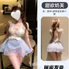 Vestido de Sirvienta Transparente de Malla Sweetheart Nai Fu Uniforme Tentación Lencería Deseo Puro Sexy Camisón para Mujer