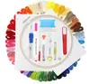 Exportar Kit de Materiales para Bolígrafo de Bordado DIY, Herramienta de Aguja Perforadora, Kit de Materiales para Aguja Perforadora, Juego de Herramientas, Enhebrador de Agujas