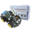 Microcontrolador de Chip Único 51 Tracción en las Cuatro Ruedas Coche Pequeño C52 Seguimiento de Línea Detección de Obstáculos Extinción de Incendios Bluetooth Kit de Desarrollo de Programación de Robot 4WD