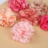 Nuevo estilo coreano tela borde caliente camelia rosa tres dimensiones borde quemado rosa pasador para el pelo de niños accesorios de joyería