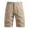Versátiles Shorts de Carga 2025 para Hombre Algodón Puro Pantalones Cortos para Hombre Transfronterizos Pantalones de Cinco Puntos Nuevos Rectos Color Sólido Verano Casual