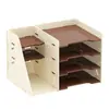 Caja de Almacenamiento de Archivos de Escritorio, Estante de Almacenamiento de Información de Escritorio, Organizador de Libros y Papelería para Dormitorio de Estudiantes, Marco de Archivos A4