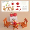 Juguetes de casa de juegos de mini muebles transfronterizos, escena en miniatura, cocina pequeña, casa de muñecas, sala de estar, decoración de escritorio, modelo