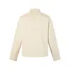 Jaqueta Zíper Americana Tendência Vibe Masculina Primavera & Outono Simples Cor Lisa Versátil Zíper Voo Roupa de Trabalho