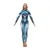 Festa de Halloween Body de Sereia Cosplay Fantasia para Performance de Palco Impressão 3D Escama de Peixe Roupa Única para Mulheres
