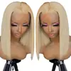 Moda Europea y Americana Ligero Blanco Cremoso Encaje Frontal Cabello Largo Peluca Tocado Comercio Transfronterizo Comercio Exterior Peluca Africana de Encaje Frontal