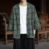 Verão 2026 Novo Estilo Chinês Masculino Algodão e Linho Hanfu Cardigã Estilo Étnico Tamanho Grande Solto Retro Botões Roupão Jaqueta