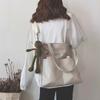 Bolsa tote de couro macio de alta qualidade bolsa mensageiro feminina de grande capacidade bolsa tote feminina combinável estilo coreano ins para estudantes bolsa de ombro