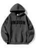 Sudadera con capucha con alfabeto retro estilo americano para hombre, nueva de primavera y otoño, estilo Hong Kong, alta calle, marca Duffy Shuai Chao, con forro polar, chaqueta para estudiante