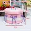 Cesta de Almacenamiento para Pastel de Muñeca Divertida Juguetes para Niños Cesta Tejida de Cuerda de Algodón de Dibujos Animados Caja Organizadora de Bocadillos para Escritorio de Sala de Estar