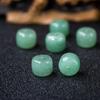 Miçanga superior de jade Dongling verde natural Miçanga de cintura Dongling Miçanga em formato de barril Miçanga superior de jade Dongling Acessórios DIY atacado