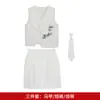 Verano Nuevo Estilo Infantil Nuevo Estilo Chino Conjunto de Chaleco Bordado Estilo Nacional Ropa para Evento del Día del Trabajo Niños Actuación de Presentación Ropa Formal