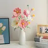 Flores Artificiais Crochê à Mão, Rosas, Buquês de Girassol, Enfeites para Mesa de Casa, Flores Imortalizadas, Flores Trançadas, Produtos Acabados para Decoração