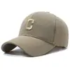 Gorra de Béisbol con Pico de Pato, Estilo Delgado para Primavera y Otoño, Letra C, Visera Plana, Algodón Puro, Sombrero de Sol para Viajes para Adultos