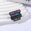 Broche de Letra Colorida Humorística Slogan en Inglés, Insignia Accesorio Creativo Original Estilo Autocrítico, Adorno Divertido