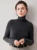 Nueva Colección Otoño/Invierno 2026: Suéter de Cuello Alto de Cachemira Pura para Mujer - Top de Punto Versátil, Cálido y Adelgazante