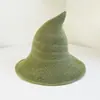 Sombrero de Mago de Hilo de Algodón, Sombrero de Bruja de Halloween Tejido Más Vendido de Amazon, Sombrero Mágico Plegable con Ala Grande