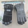 Guantes cálidos para hombre y mujer, invierno, esquí, motocicleta, algodón y engrosamiento con forro polar, resistentes al viento, resistentes al frío, para montar al aire libre, guantes de algodón
