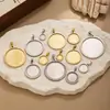 Bandeja de Pingente em Aço Inoxidável DIY Feito à Mão Colar Pulseira Acessórios de Joias Tendência com Fecho de Semente de Melão