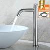 Misturador de Lavatório Torneira de Água Fria Simples de Lavatório Aço Inoxidável 304 Gabinete de Banheiro Lavatório Lavatório Torneira de Furo Único
