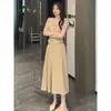 Conjunto de Moda Lujoso y Único con un Ambiente de Alta Gama, Nuevo Estilo Verano 2026, Top de Cuello Cuadrado y Falda de Campana Inspirados en Chanel para Mujer