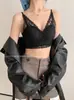 Miaoxiaoyan W6097 Lujo Ligero Retro Encaje Sujetador Taza Redonda Ropa Interior para Mujer Push-Up Soporte Suave Camiseta sin Mangas Sujetador