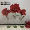 Nuevas Flores de Papel Espuma para Bodas, Flores Grandes de Arte en Papel Rojo para Decoración Exterior de Bodas y Escaparates